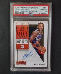 Mikal Bridges [Ball Low Autograph] Basketball Cards 2018 Panini Contenders Prices