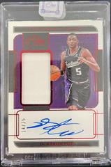 De'Aaron Fox [Red] #JA-DAF Basketball Cards 2021 Panini One and One Jersey Autographs Prices