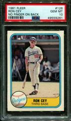 Ron Cey [No Finger on Back] #126 Baseball Cards 1981 Fleer Prices
