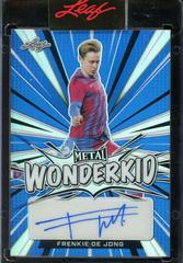 Frenkie De Jong [Prismatic Blue] Soccer Cards 2022 Leaf Metal Wonderkid Autographs Prices
