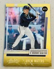 Drew Waters [Gold] #P-7 Baseball Cards 2021 Panini Absolute Prospects Prices