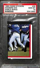 Dodgers Win [World Series] #29 Baseball Cards 1989 Panini Stickers Prices
