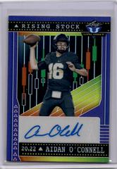 Aidan O'Connell [Purple] #RS-AO1 Football Cards 2022 Leaf Valiant Autographs Rising Stock Prices