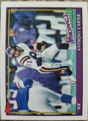 Anthony Carter #391 Football Cards 1991 Topps Prices