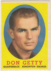 Don Getty #16 Football Cards 1958 Topps CFL Prices