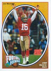 Joe Montana [1989 Back to Back] #7 Football Cards 1991 Upper Deck Heroes Prices