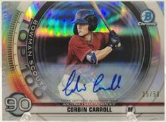 Corbin Carroll [Autograph] Baseball Cards 2020 Bowman Chrome Scouts' Top 100 Prices