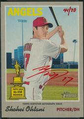 Shohei Ohtani [Red Ink] #SO Baseball Cards 2019 Topps Heritage Real One Autographs Prices