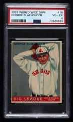 George Blaeholder #16 Baseball Cards 1933 World Wide Gum Prices