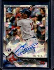 Rafael Devers [Atomic Refractor] #CRA-RD Baseball Cards 2018 Bowman Chrome Rookie Autographs Prices