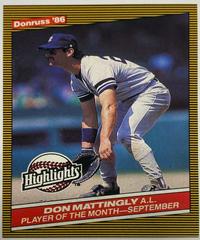 Don Mattingly [Highlights In White] Baseball Cards 1986 Donruss Highlights Prices