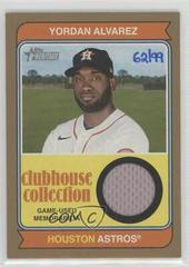 Yordan Alvarez [Gold] #CCR-YA Baseball Cards 2023 Topps Heritage Clubhouse Collection Relics Prices