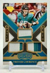 Trevor Lawrence [Gold] #PT-TLA Football Cards 2023 Panini Plates and Patches Patch Trio Prices