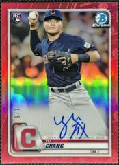 Yu Chang [Red Refractor] #CRA-YC Baseball Cards 2020 Bowman Chrome Rookie Autographs Prices