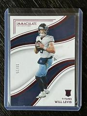 Will Levis [Red] #97 Football Cards 2023 Panini Immaculate Prices