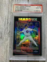 Greg Maddux [Black Refractor] #155 Baseball Cards 2005 Topps Chrome Prices