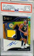 Myles Turner [Tie Dye Prizm] Basketball Cards 2021 Panini Select X Factor Memorabilia Signatures Prices