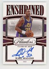 Karl Malone [Ruby] #2 Basketball Cards 2022 Panini Flawless Enshrined Signature Prices