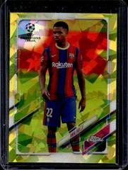Ansu Fati [Yellow] #15 Soccer Cards 2020 Topps Chrome UEFA Champions League Sapphire Prices