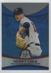 Gerrit Cole [Blue Refractor] #PP32 Baseball Cards 2010 Bowman Platinum Prospects Prices