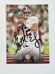 Greg McElroy [Autograph] #76 Football Cards 2012 Upper Deck University of Alabama Prices