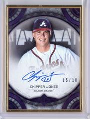 Chipper Jones [Purple] #TCA-CJ Baseball Cards 2022 Topps Transcendent Collection Autographs Prices
