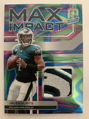 Jalen Hurts [Neon Marble] #MI-JHU Football Cards 2022 Panini Spectra Max Impact Prices