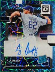 A. J. Alexy [Blue Velocity] #RRS-AL Baseball Cards 2022 Panini Donruss Optic Rated Rookie Signatures Prices