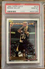 Reggie Miller Basketball Cards 1992 Topps Gold Prices