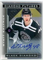 Wyatt Kalynuk [Purple Relic Autograph] Hockey Cards 2021 Upper Deck Black Diamond Futures Prices