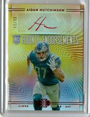 Aidan Hutchinson [Red] Football Cards 2022 Panini Illusions Rookie Endorsements Autographs Prices
