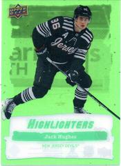 Jack Hughes [Green] Hockey Cards 2022 Upper Deck Highlighters Prices