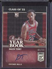 Dalen Terry [Asia Red Gold] Basketball Cards 2022 Panini Donruss Elite Rookie Yearbook Autographs Prices