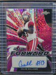 Caleb Williams [Metalized Sparkles Pink] #FF-CW1 Football Cards 2022 Leaf Flash Forward Autographs Prices