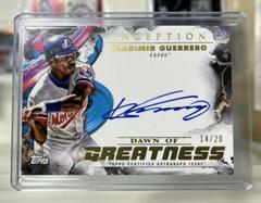 Vladimir Guerrero #IDG-VG Baseball Cards 2023 Topps Inception Dawn of Greatness Autographs Prices