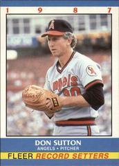 Don Sutton Baseball Cards 1987 Fleer Record Setters Prices
