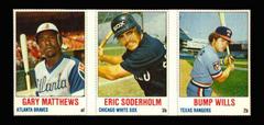 Bump Wills, Eric Soderholm, Gary Matthews [Hand Cut Panel] Baseball Cards 1978 Hostess Prices