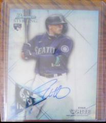 Evan White [Blue Refractor] Baseball Cards 2021 Bowman Sterling Rookie Autographs Prices