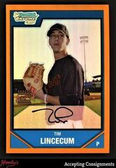 Tim Lincecum [Orange Refractor Autograph] #BC238 Baseball Cards 2007 Bowman Chrome Prospects Prices