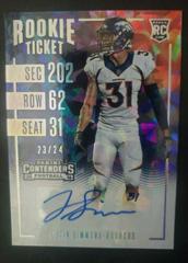 Justin Simmons [Autograph Cracked Ice Ticket] #231 Football Cards 2016 Panini Contenders Prices