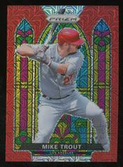 Mike Trout [Red Mojo Prizm] Baseball Cards 2021 Panini Prizm Stained Glass Prices