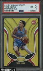 Trae Young [Mirror Gold] #1 Basketball Cards 2019 Panini Certified Prices