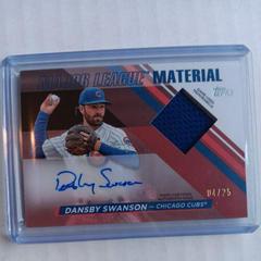 Dansby Swanson [Red] #MLMA-DS Baseball Cards 2024 Topps Major League Material Autograph Prices