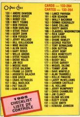 Checklist 133-264 #261 Baseball Cards 1985 O Pee Chee Prices