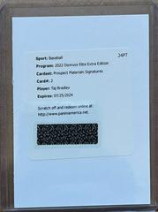 Taj Bradley #PMS-TB Baseball Cards 2022 Panini Elite Extra Edition Prospect Materials Signatures Prices