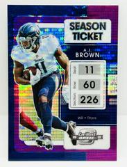 A. J. Brown [Purple Pulsar] #23 Football Cards 2021 Panini Contenders Optic Prices