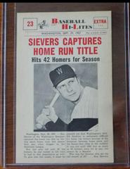 Sievers Captures #23 Baseball Cards 1960 NU Card Baseball Hi Lites Prices