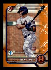 Kevin Parada [Orange] #BD-47 Baseball Cards 2022 Bowman Draft 1st Edition Prices