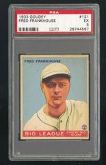 Fred Frankhouse #131 Baseball Cards 1933 Goudey Prices