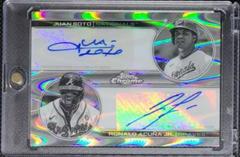 Juan Soto, Ronald Acuna Jr. [Black & White RayWave] Baseball Cards 2022 Topps Chrome Sonic Dual Autographs Prices